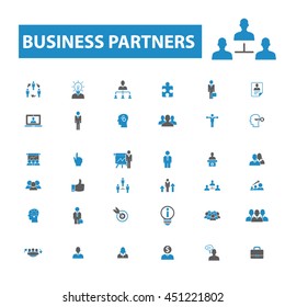business partners icons