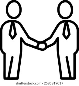 Business partners shaking hands over a successful deal concept as Two business partners in formal attire shake hands in a corporate setting sealing a successful deal that promises financial growth and