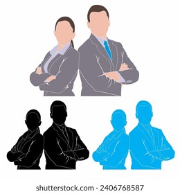 Business partners team. vector illustration