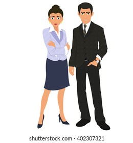 Business partners.  Vector illustration.