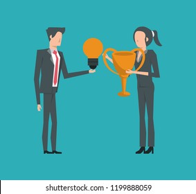 Business partners working