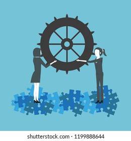 Business partners working