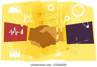 Business Partnership Abstract - Illustration