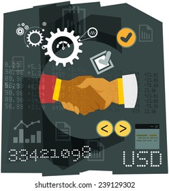 Business Partnership Abstract - Illustration