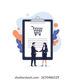Contrato de parceria comercial para gerenciamento do processo de pedidos de carrinho de compras