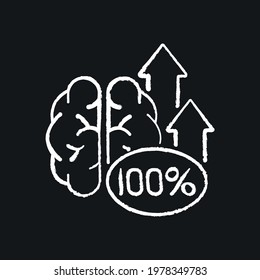 Business partnership chalk icon. Synergy, teamwork, collaboration, research, meeting. Thin line vector black and white illustration.
