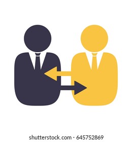 Business partnership flat vector icon