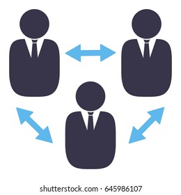 Business partnership flat vector icon