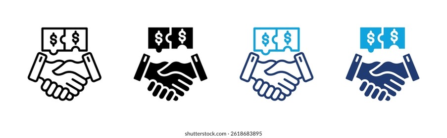 Business Partnership Icon Element For Design