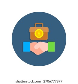 Ilustración vectorial plana de icono de asociación empresarial