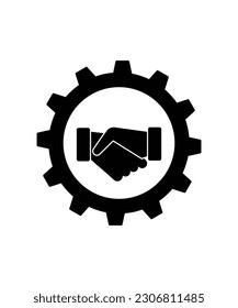 business partnership icon, vector best flat icon.