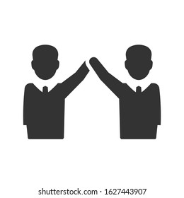 Business partnership icon. vector graphics