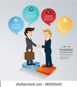 Business partnership investment with finance agreement  on jigsaw connect . Can used for infographics and banners, presentation, education,financial. Vector illustration business concept design.