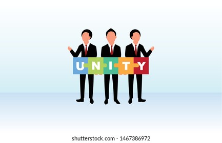 Business partnership relation concept idea with tiny people character. team working partner together template for web landing page, banner, presentation, mockup, social media. Vector illustration