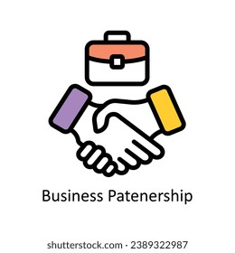 Geschäftspartnerschaft, Vektor Vollständige Entwurfsgrafik. Symbol auf weißem Hintergrund EPS10-Datei
