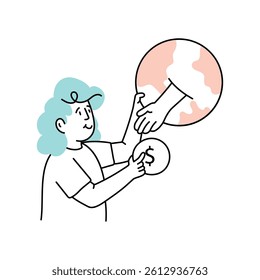 Business partnership  Vector Style Illustrations   