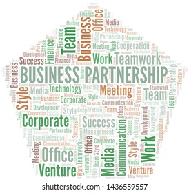 Business Partnership Word Cloud Collage Made Stock Vector (Royalty Free ...