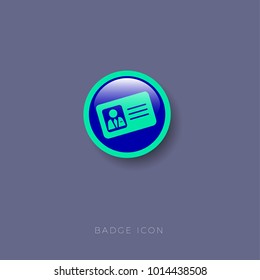 Business pass icon in glossy button
