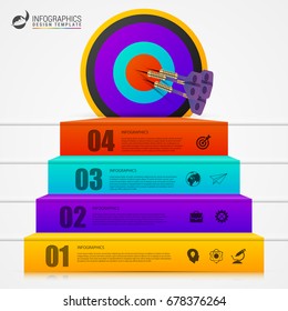 Business path. Timeline infographic template. Success concept Vector illustration