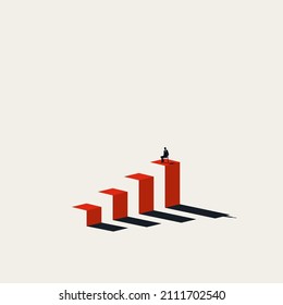 Business Patience Vector Concept. Symbol Of Waiting, Growth, Slow, Building. Minimal Design Eps10 Illustration