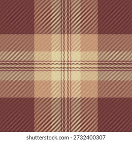 Têxtil da verificação do padrão de negócio, textura sem emenda da tela do yuletide. Tartan xadrez vetorial de fundo quente na paleta de cores vermelho e laranja.