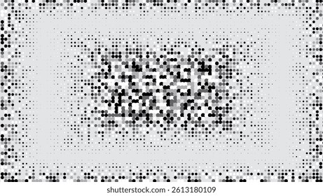 Business Pattern. Cool Circles In Minimal Layout. Futuristic Elements On Flat Page. Grey 1980 Flyer. Minimalist Greyscale Poster. Geometric White Texture. Trendy Business Pattern