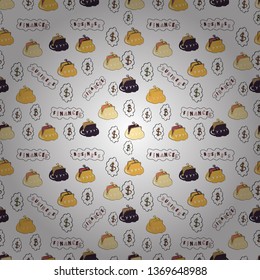 Business pattern on beige, yellow and white background. Vector. Seamless business pattern.