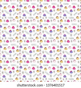 Business pattern on white, yellow and neutral background. Vector. Seamless business pattern.