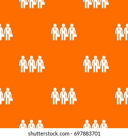 Business pattern repeat seamless in orange color for any design. Vector geometric illustration