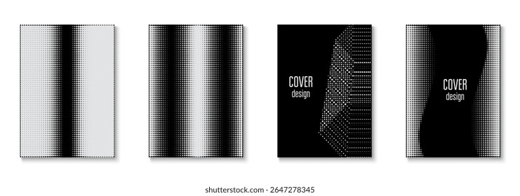 Conjunto de patrón de negocio. Póster de la Ola Negra. 1980 Volante Blanco Y Negro. Arte De Verano En Diseño Mínimo. Formas Lineales En Marco Anual. Textura de línea. Patrón de negocio blanco