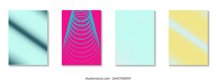 Business Pattern Set. Cool Memphis Art With Circles. Young Hipster Design On Annual Page. Music Flyer. Minimalist Abstract Background. Geometric Line Template. Trendy Business Pattern