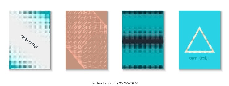 Business Pattern Set. Modern Shapes In Tech Layout. Young Hipster Design On Annual Page. Wave Flyer. Minimalist Line Template. Geometric Dot Background. Trendy Business Pattern