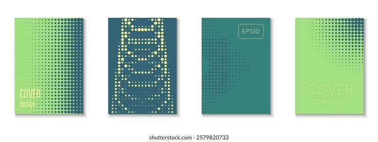 Business Pattern Set. Modern Shapes In Tech Layout. Young Brand In Minimalistic Frame. Graphic Flyer. Minimalist Wave Background. Geometric Dot Template. Trendy Business Pattern