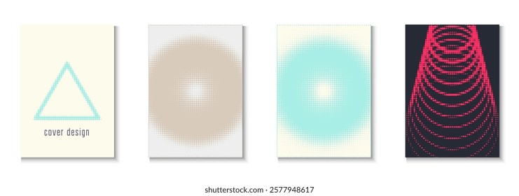 Business Pattern Set. Summer Concept With Minimal Art. Flat Invitation With Geometric Frame. Dot Flyer. Minimalist Book Background. Geometric Wave Texture. Trendy Business Pattern