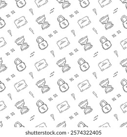 business pattern. startup seamless pattern. doodle business seamless pattern. startup background