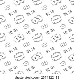 business pattern. startup seamless pattern. doodle business seamless pattern. startup background