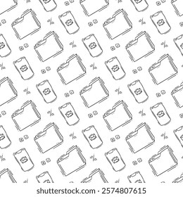 business pattern. startup seamless pattern. doodle business seamless pattern. startup background