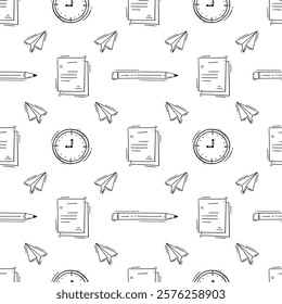business pattern. startup seamless pattern. doodle business seamless pattern. startup background
