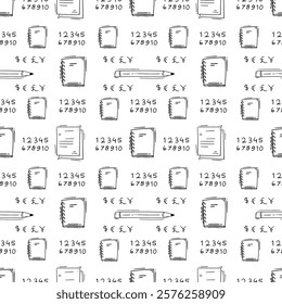 business pattern. startup seamless pattern. doodle business seamless pattern. startup background