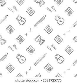 business pattern. startup seamless pattern. doodle business seamless pattern. startup background