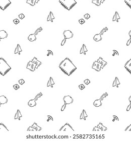 business pattern. startup seamless pattern. doodle business seamless pattern. startup background
