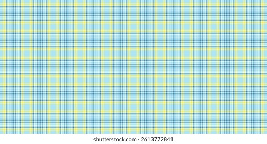 Business pattern tartan plaid, professional check texture seamless. 1960s background textile fabric vector in cyan and light colors palette.