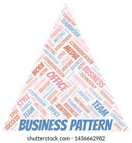 Business Pattern word cloud. Collage made with text only.