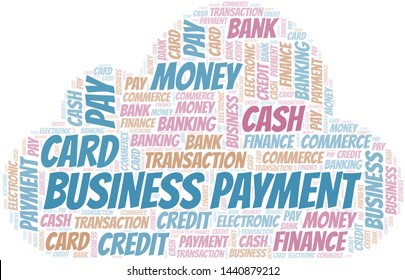 Business Payment word cloud. Vector made with text only.