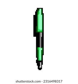 business pen game pixel art retro vector. bit business pen. old vintage illustration