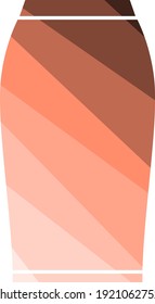 Business Pencil Skirt Icon. Flat Color Ladder Design. Vector Illustration.