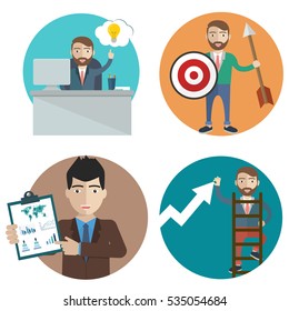 Business People activities concept vector illustration design