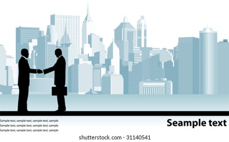 Business People.  All elements and textures are individual objects. Vector illustration scale to any size.