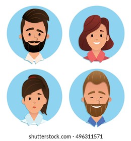 Business people avatar collection