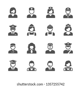 Business people avatar icons
